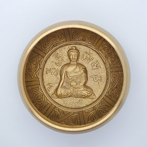 Tibetan Carved Sound Bowl (Buddha)
