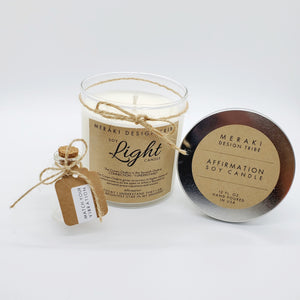 Chakra Necklace + Bracelet Candle Set (Crown Chakra - Light)