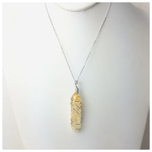 Load image into Gallery viewer, Citrine Point Pendant Necklace (Silver)