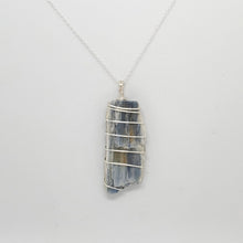 Load image into Gallery viewer, Blue Kyanite Pendant Necklace (Silver)
