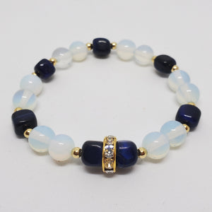 Unisex Bracelet Set (Blue Tiger)
