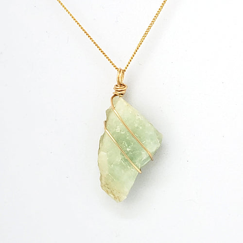 Aquamarine Pendant Necklace (Gold)