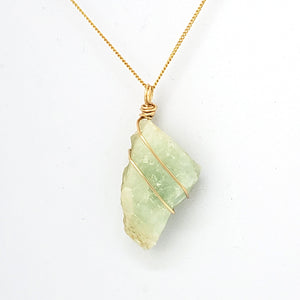 Aquamarine Pendant Necklace (Gold)