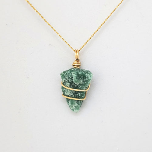 Copy of Green Aventurine Pendant Necklace (Gold)