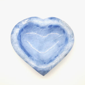 Blue Calcite Heart Bowl