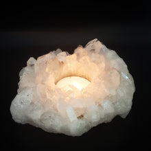 Load image into Gallery viewer, Clear Quartz Cluster Candleholder