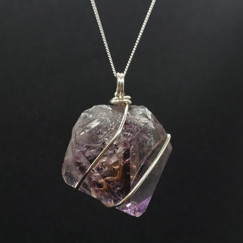 Amethyst Pendant Necklace (Silver)