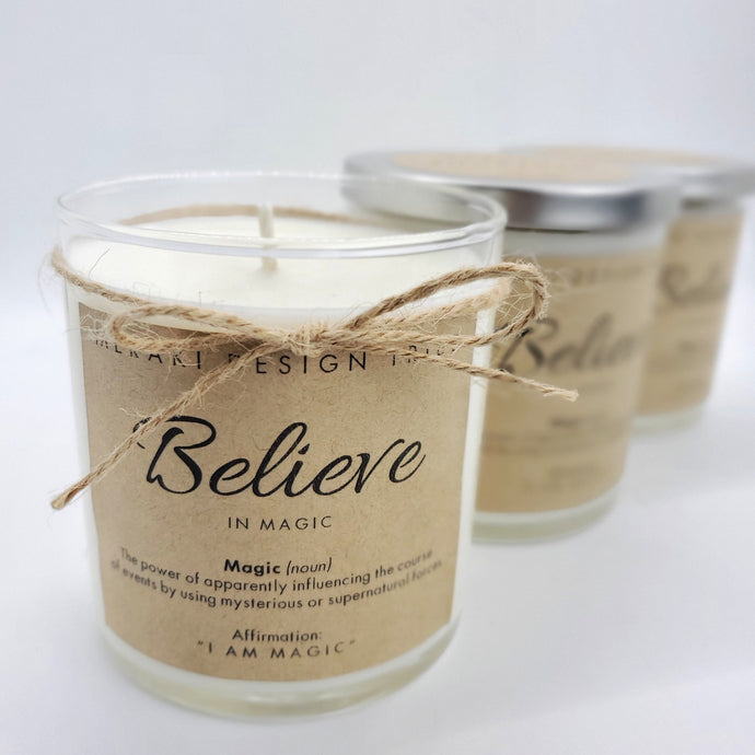 Believe in Magic. Affirmation Candle