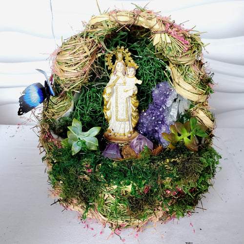 Virgen Mary Crystal Garden
