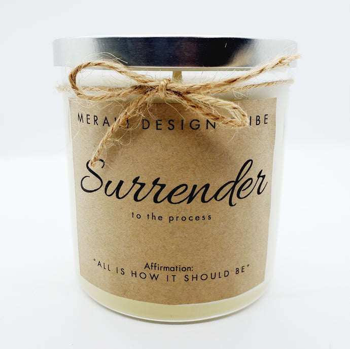 Surrender to the Process. Affirmation Candle