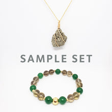 Load image into Gallery viewer, Chakra Necklace + Bracelet Candle Set (Sacral Chakra - Goddess)