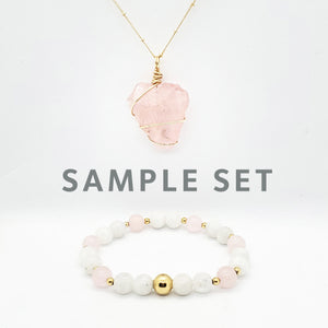 Chakra Necklace + Bracelet Candle Set (Heart Chakra - Love)